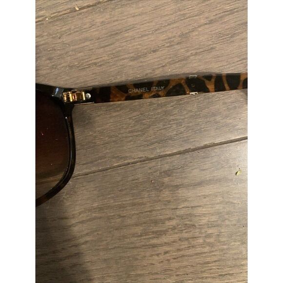 Chanel Authentic 5225Q Vintage Brown Tortoise Cat Eye Sunglasses Italy #56 - Picture 5 of 7